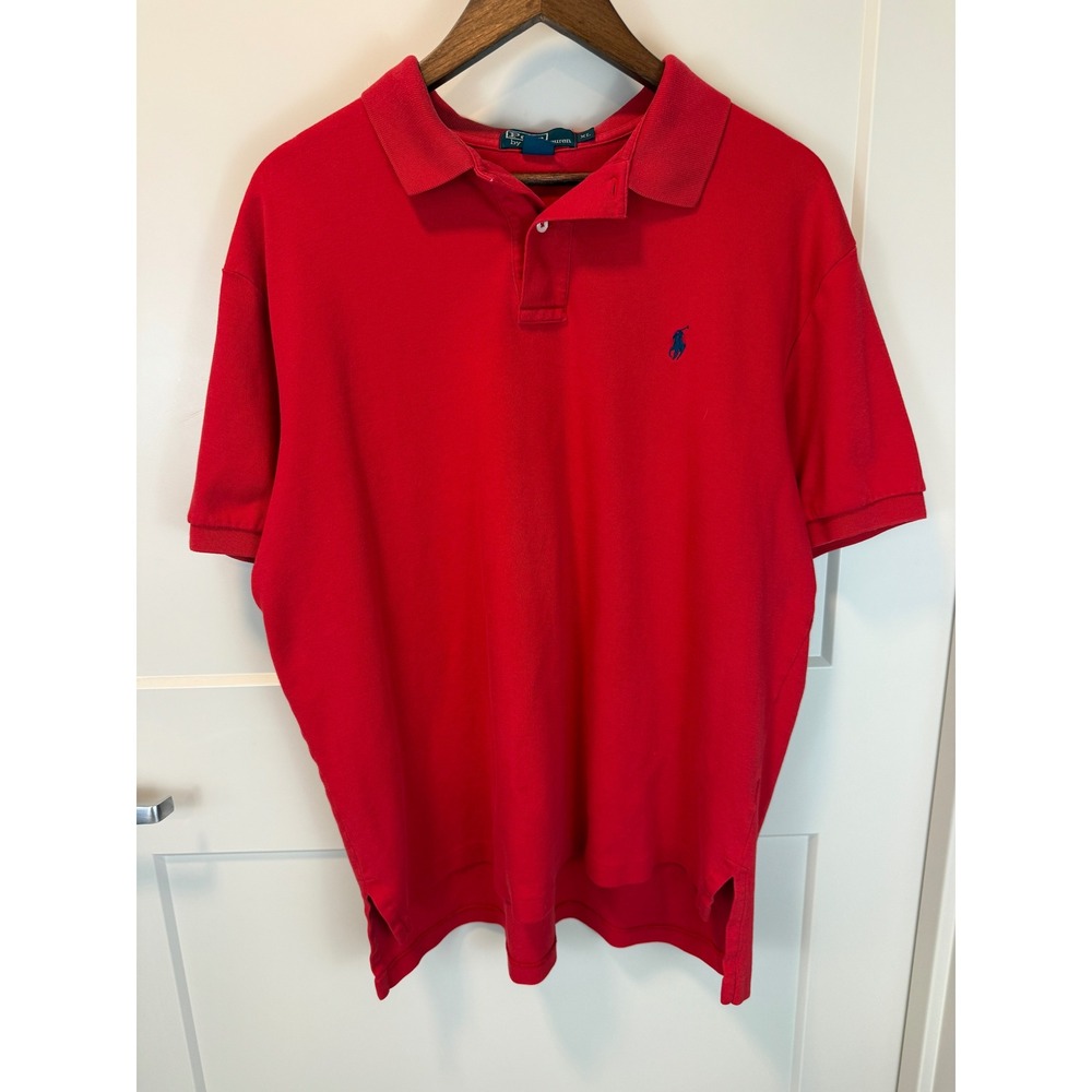 Polo Ralph Lauren 100% Cotton Polo Shirt Size XL Dark Red
